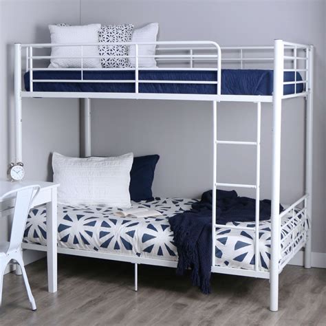 white bunk beds metal|sturdy metal bunk beds.